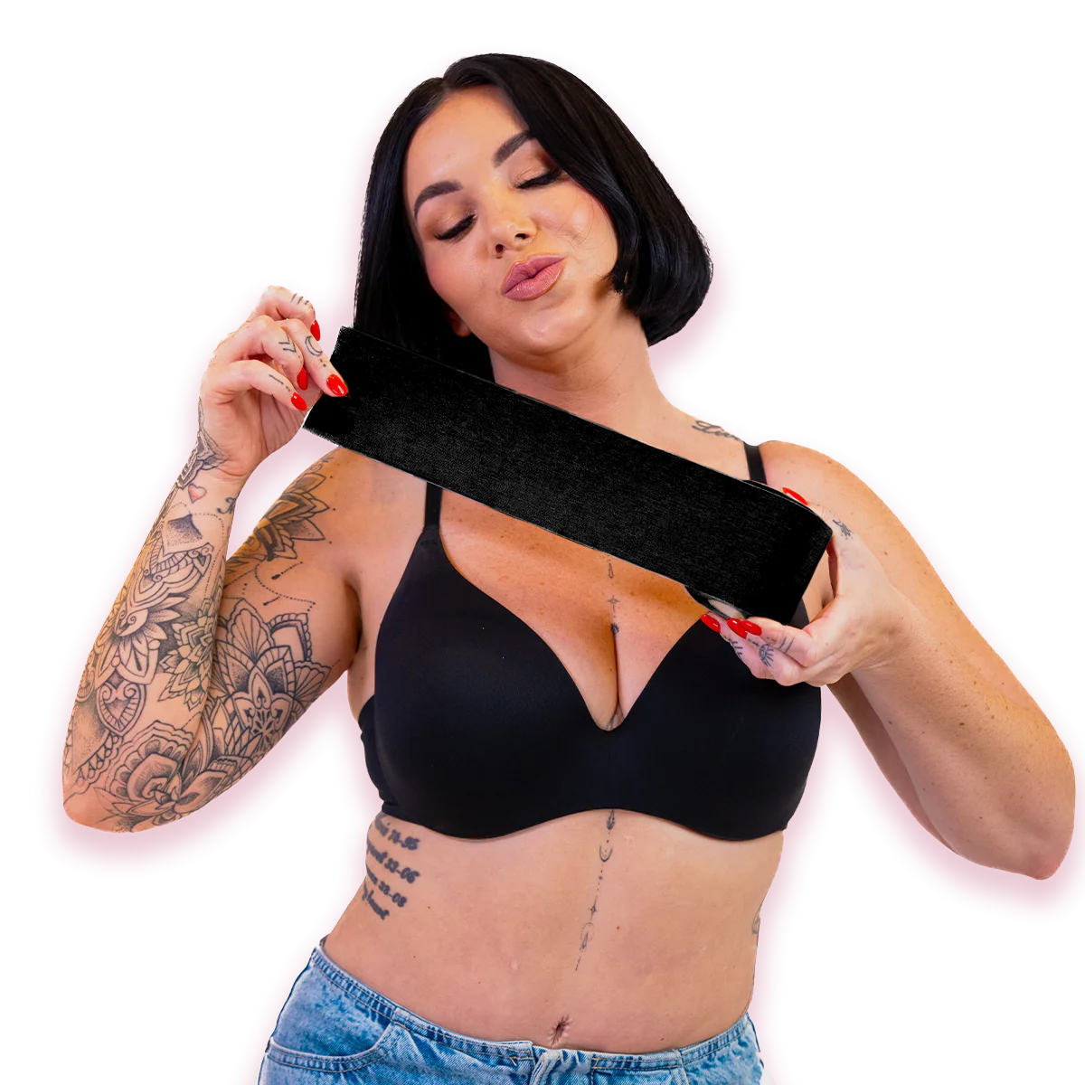 Extra Wide Booby Tape Black