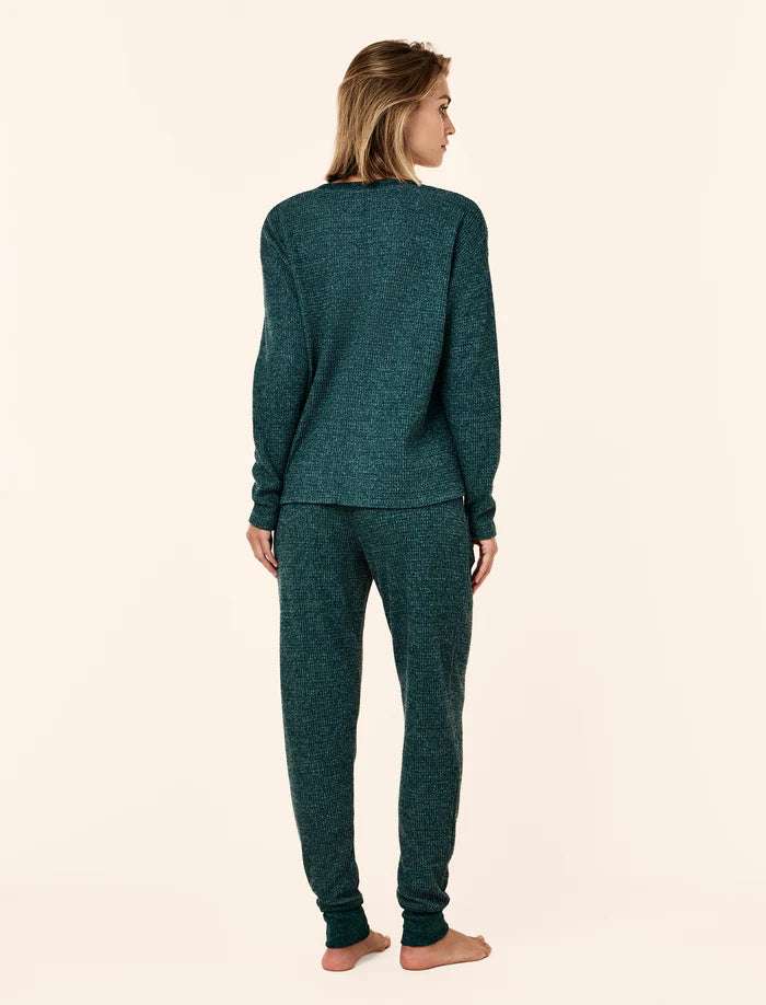 Papinelle Super Soft Waffle V-Neck Long Sleeve Top