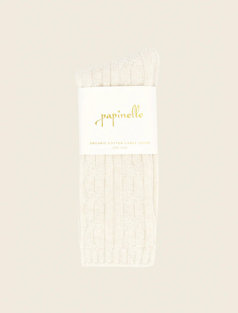 Papinelle Cable Cotton Socks