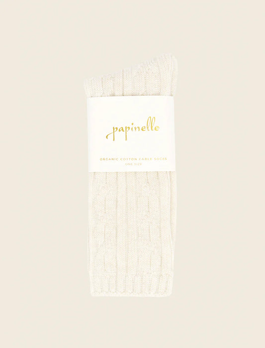 Papinelle Cable Cotton Socks