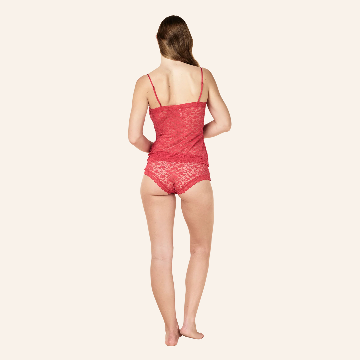 Papinelle Lulu Lace Boyshort Knicker - Amour Rose