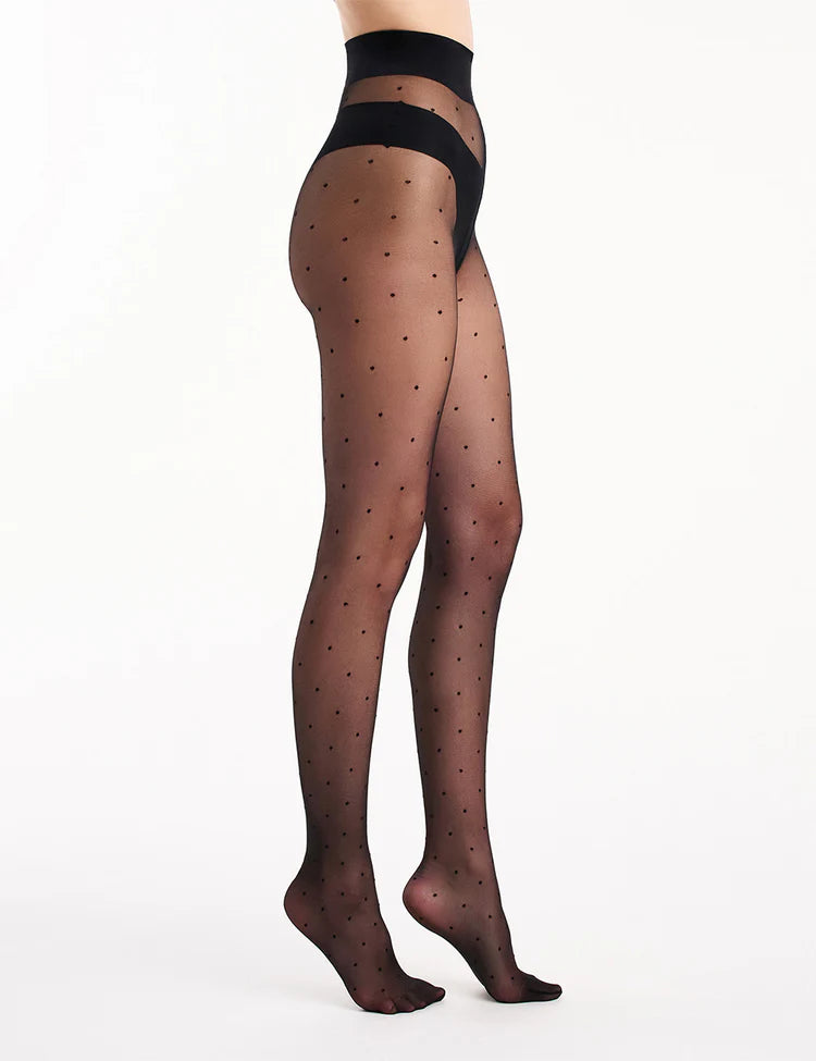 Levante Sienna Spot Sheer Tight - Nero