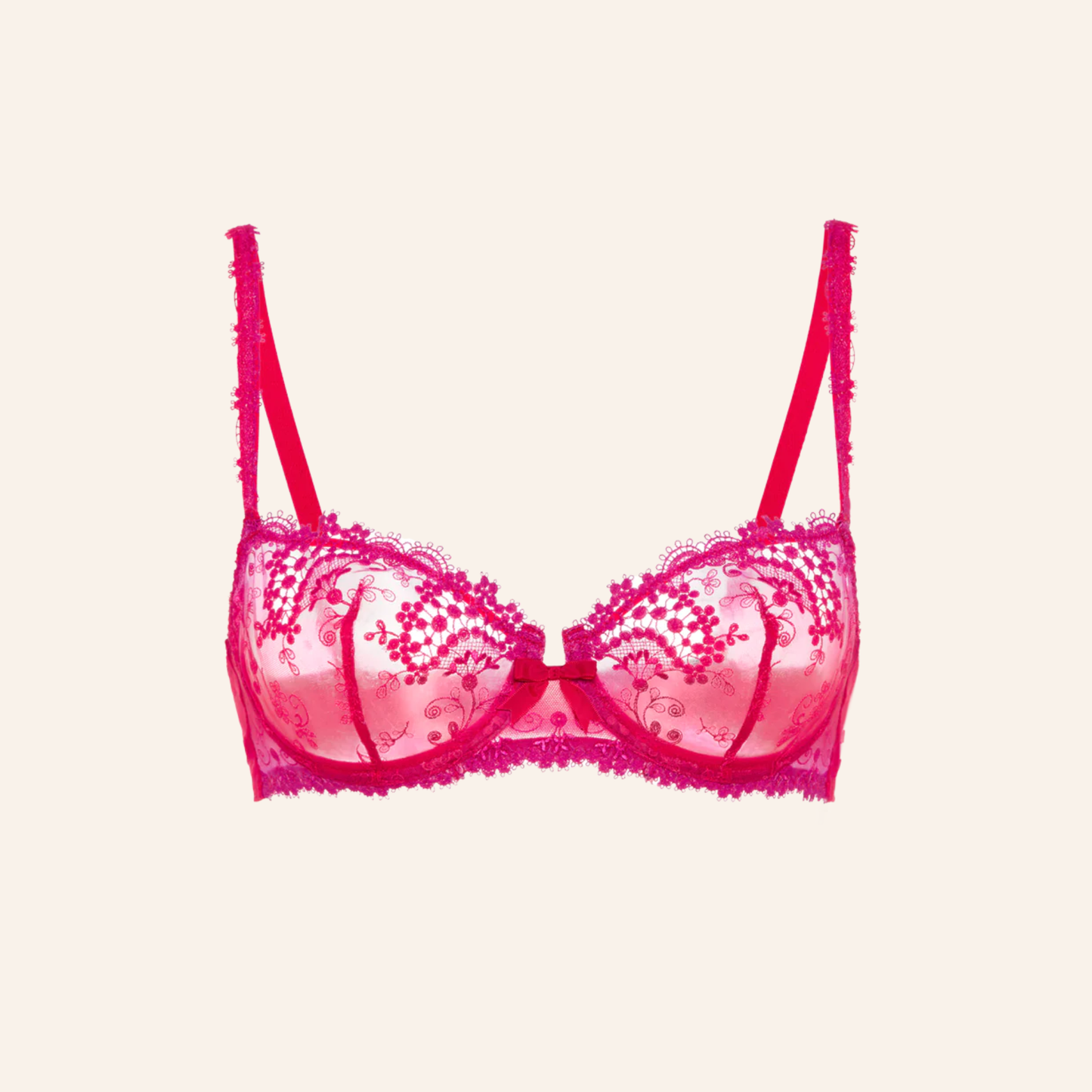 Simone Perele Wish Half Cup Bra - Ombre Red