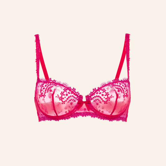 Simone Perele Wish Half Cup Bra - Ombre Red