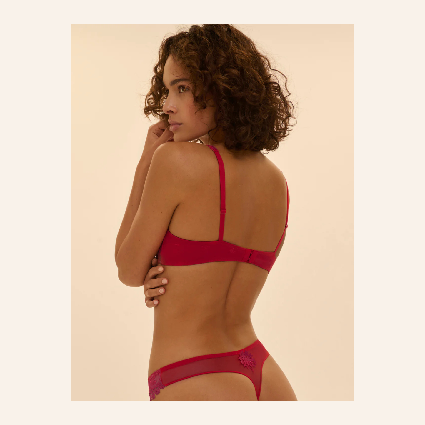 Simone Perele Wish Half Cup Bra - Ombre Red