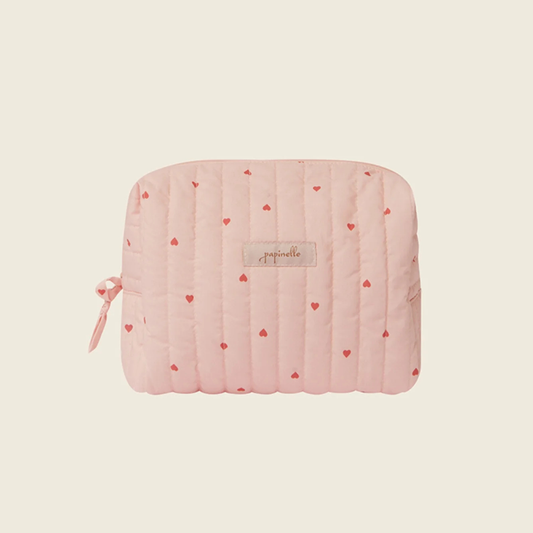 Papinelle Heart Large Quilted Cosmetic Bag